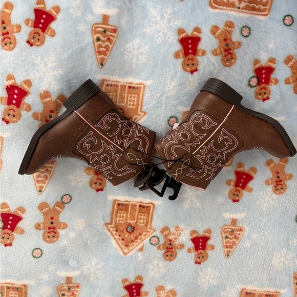 ❤️Kids Brown and Pink Cowboy Boots New Size 8 Wonder Nation - Picture 9 of 16